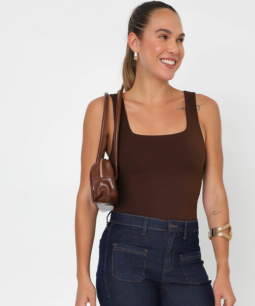 Image_Blusa Regata Feminina Lisa Marisa Marrom