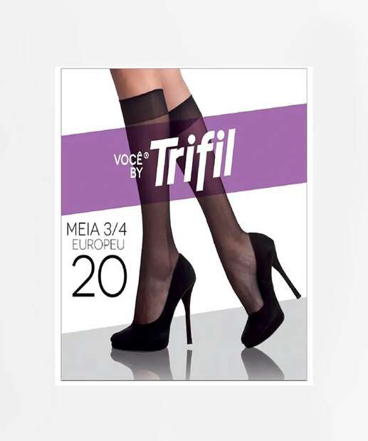 Meia feminina 3/4 Europeu Fio 20 Trifil