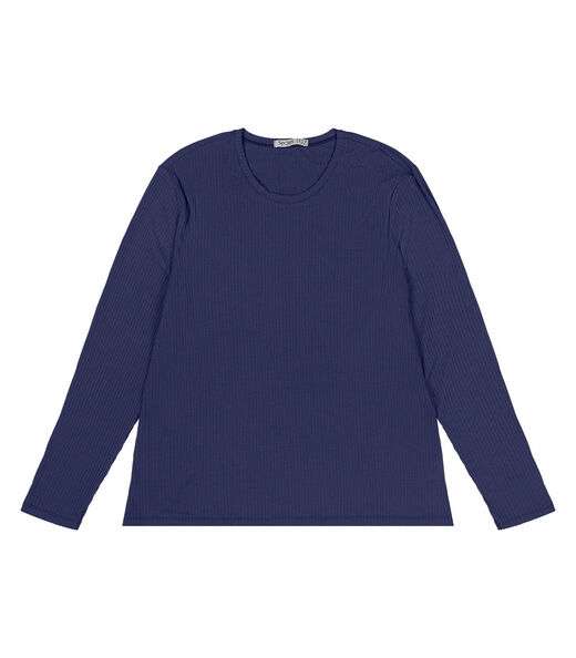 Image_Blusa Manga Longa Ribana Canelada Secret Glam Azul