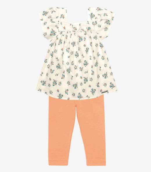 Image_Conjunto Infantil Bata Com Legging Trick Nick Bege