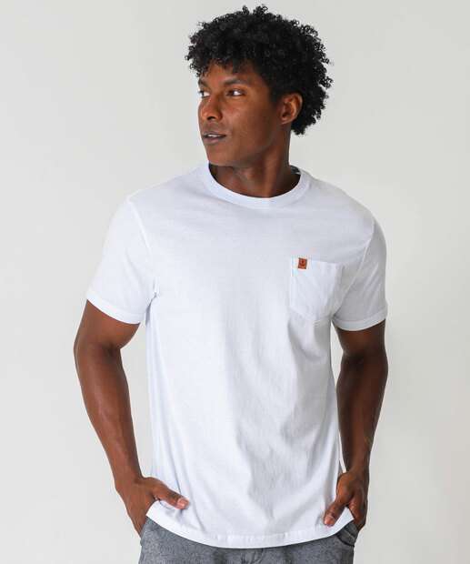 Camiseta Masculina Bolso Manga Curta MR