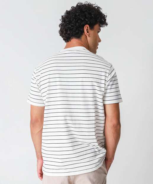 Camiseta Masculina Listrada Manga Curta MR