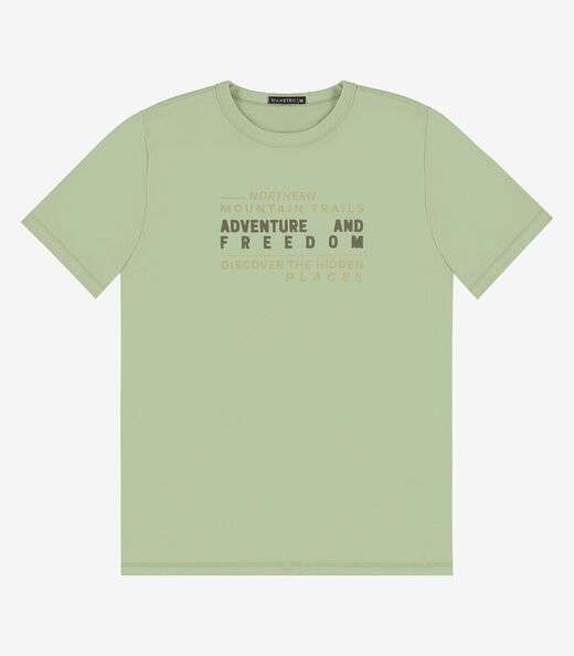 Camiseta Masculina em Meia Malha Diametro Verde
