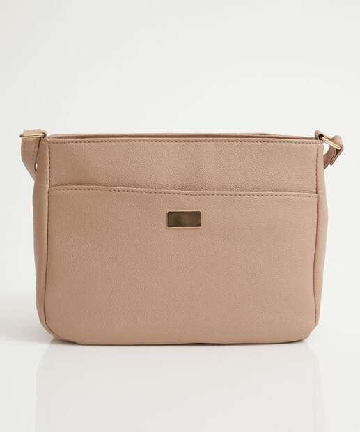 Bolsa Transversal Crossbody Feminina Marisa Bege