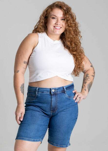 Bermuda Jeans Sawary Plus Size - 276874