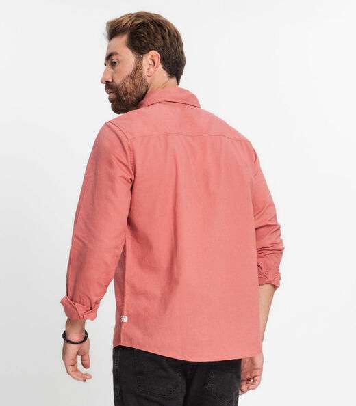 Camisa Masculina Manga Longa Diametro Laranja