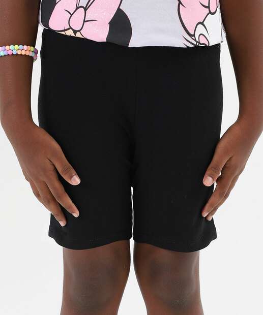 Bermuda Infantil Ciclista Básica Marisa Tam 4 a 10 Preta