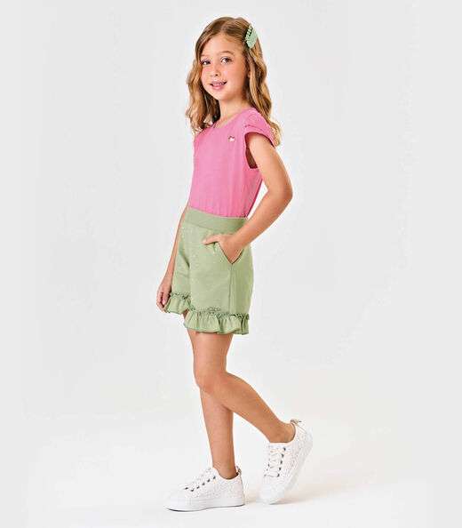 Blusa Infantil Feminina Cotton Leve Trick Nick Rosa