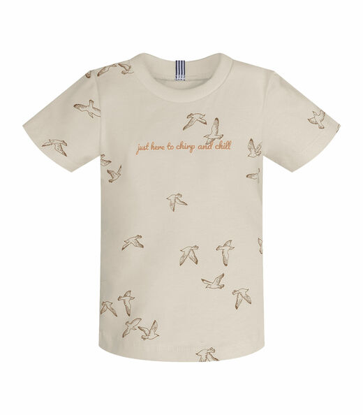 Conjunto Infantil Camiseta Com Bermuda Trick Nick Bege