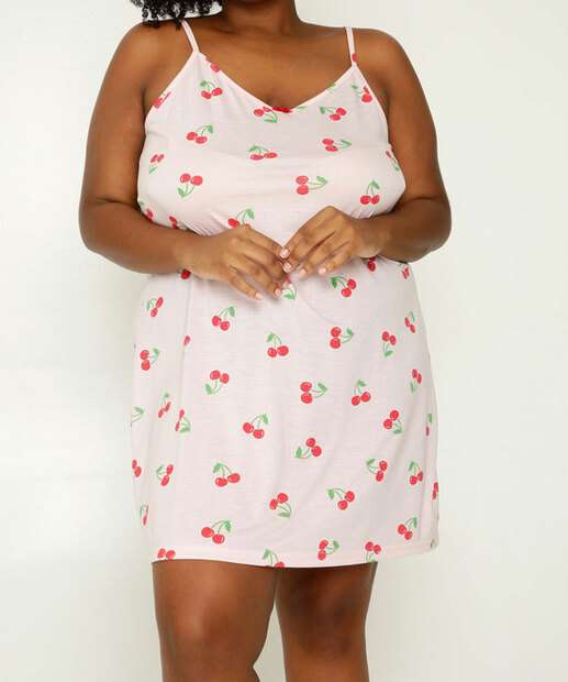 Camisola Plus Size Estampa Cereja Marisa