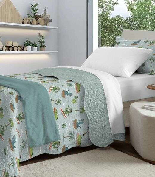 Image_Jogo De Colcha Evolution Infantil Solteiro Camesa Verde
