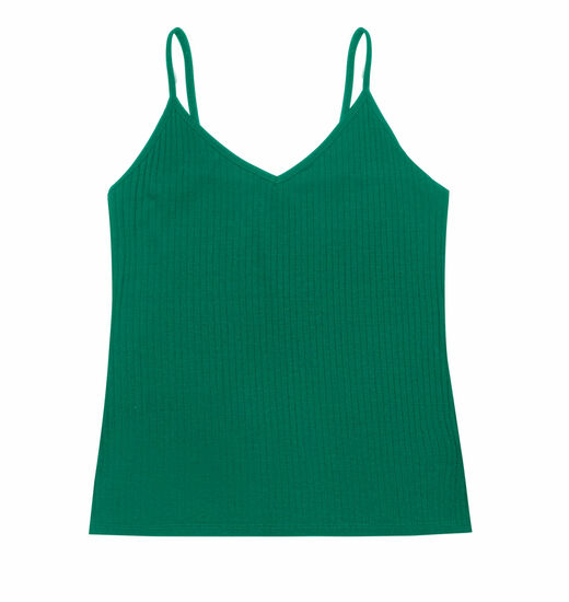Blusa De Alça Feminina Ribana Canelada Rovitex Verde