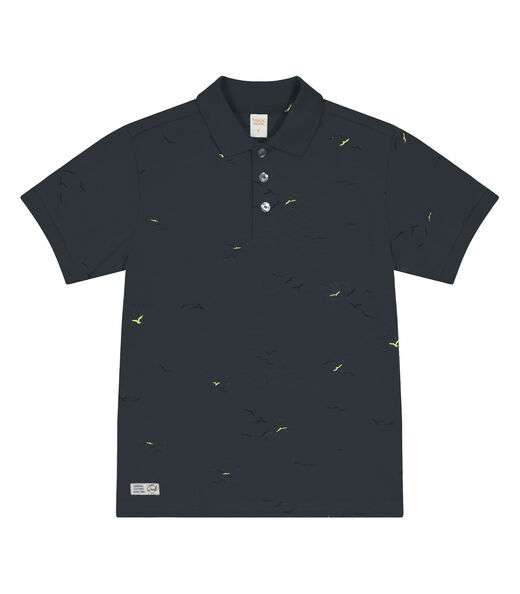 Image_Camisa Polo Infantil Em Cotton Trick Nick Cinza