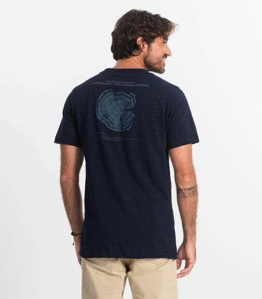 Camiseta Masculina Malhão Flamê Diametro Azul