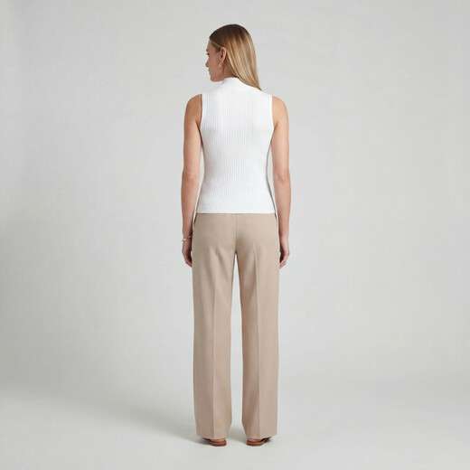 Regata Feminina Ribana Canelada Infinita Cor Branco