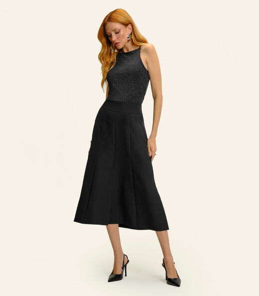 Blusa Feminina De Alça Shine Endless Preto