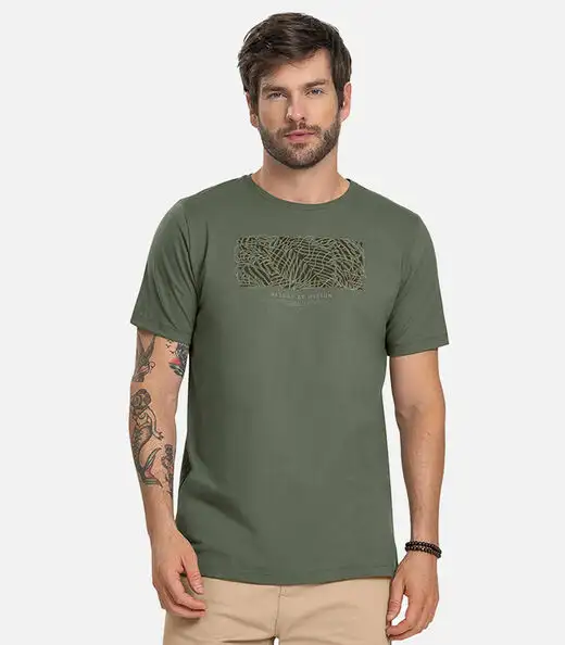Image_Camiseta Masculina Meia Malha Diametro Verde