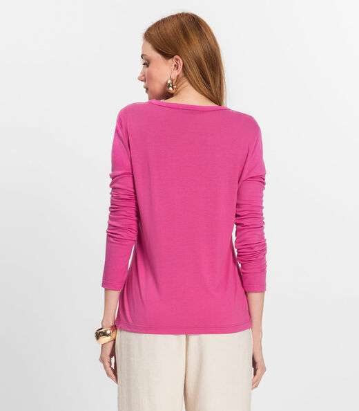 Blusa Manga Longa Select Rosa