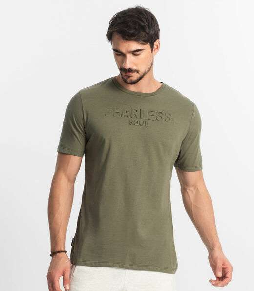 Camiseta Masculina Meia Malha Diametro Verde