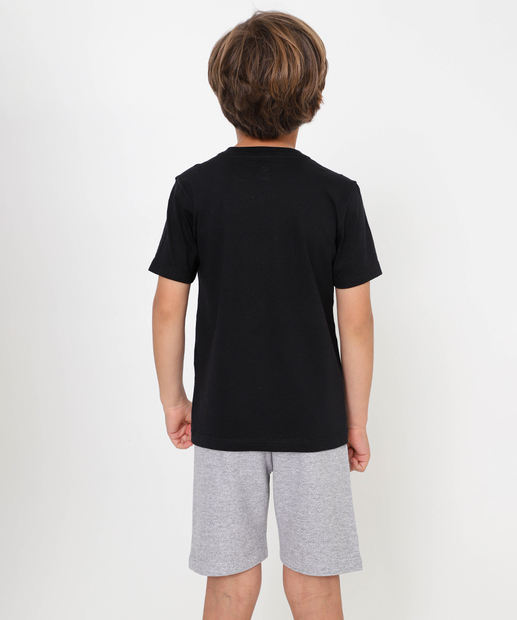 Conjunto Infantil Batman Liga Da Justiça Tam 4 a 10 Preto