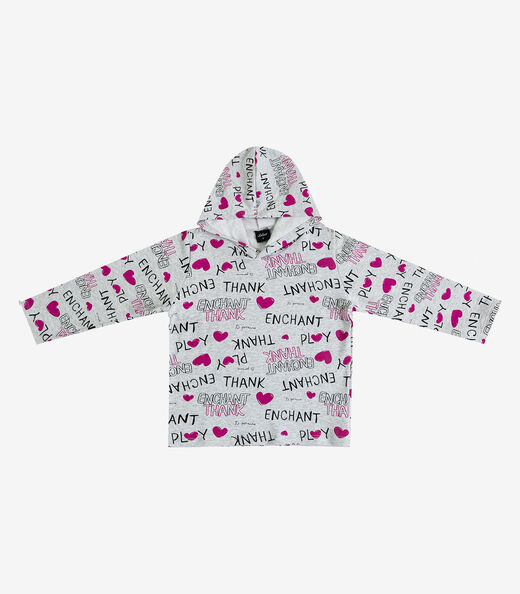 Blusão Infantil Menina Com Capuz Select Marrom