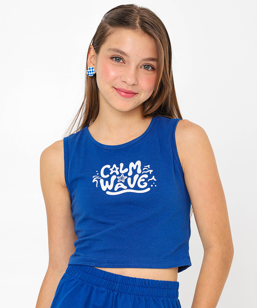 Image_Blusa Juvenil Regata College Estampada Marisa Tam 10 a 16 Azul