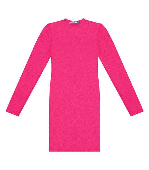 Vestido Juvenil Em Ribana Canelada Minty Rosa