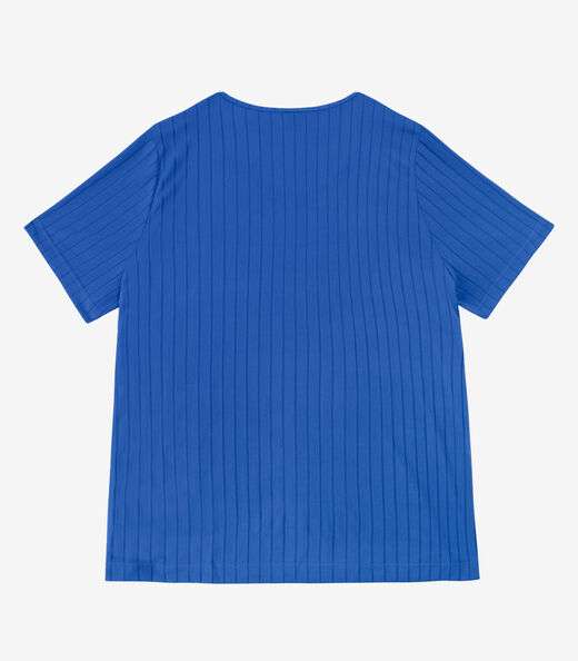 Blusa Malha Delicate Plus Infinita Cor Azul