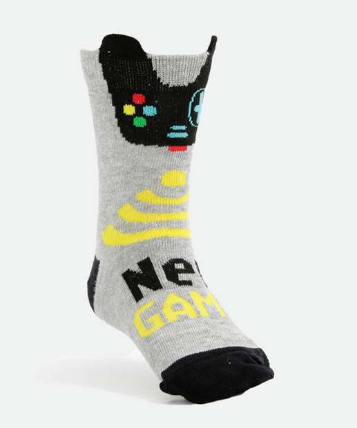 Kit 2 Pares Meias Infantil Soquete Estampadas