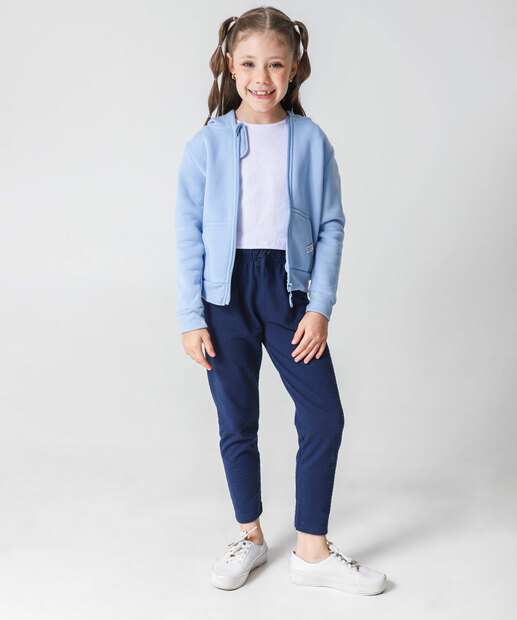 Image_Calça Infantil Clochard Textura Marisa Tam 4 a 10 Azul