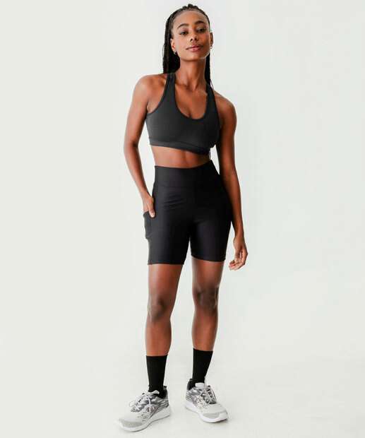 Bermuda Feminina Fitness Bolso Marisa
