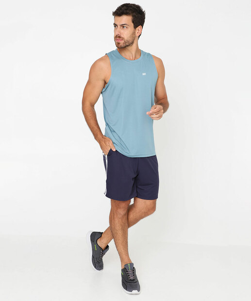 Regata Masculina Dry Fit Fitness MR Azul