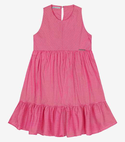Image_Vestido Infantil Com Listras Trick Nick Rosa