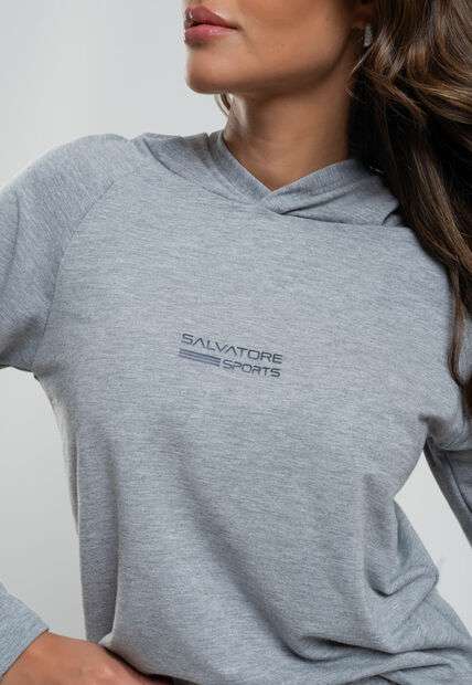Casaco Esportivo Com Capuz Moletinho Mescla Salvatore Fashion
