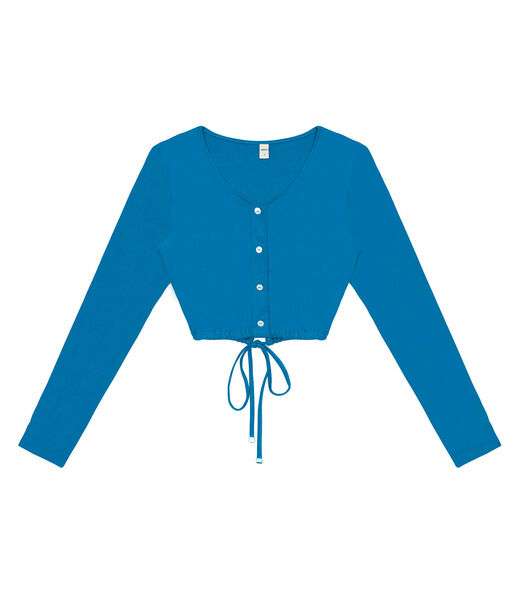 Camisa Feminina Manga Longa Rovitex Azul