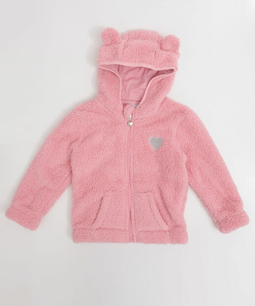 Jaqueta infantil Sherpa Capuz Marisa Tam 1 a 4