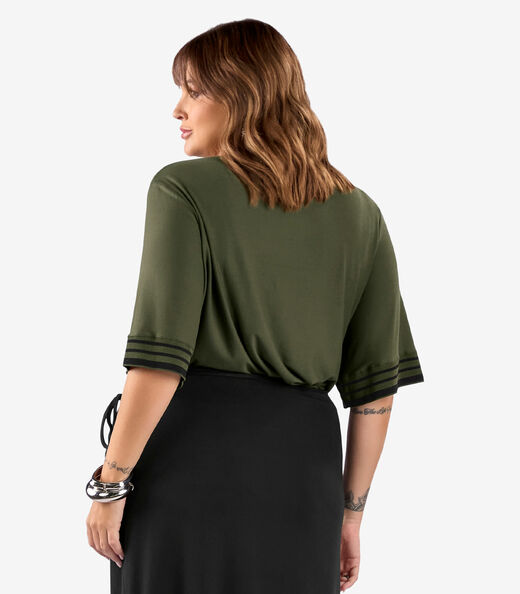 Blusa Feminina Viscose Plus Size Secret Glam Verde