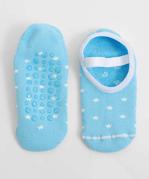 Image_Meia Sapatilha Feminina Antiderrapante Marisa Azul