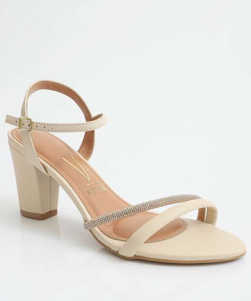 Image_Sandália Feminina Salto Grosso Vizzano Bege 