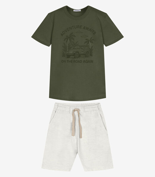 Image_Conjunto Infantil Camiseta Com Bermuda Trick Nick Verde