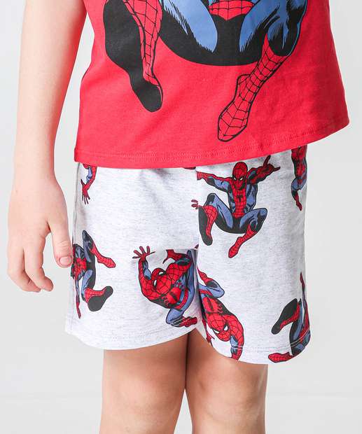 Pijama Infantil Homem Aranha Marvel Tam 4 a 12 Vermelho