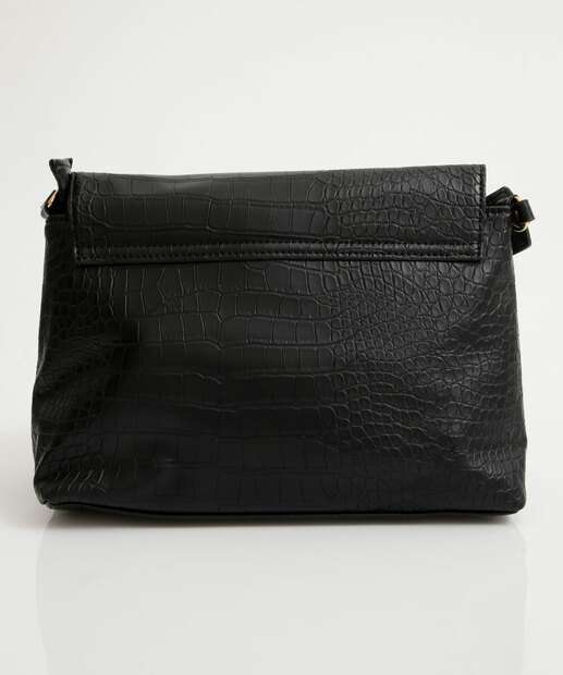 Bolsa Transversal Crossbody Feminina Textura Marisa Preto