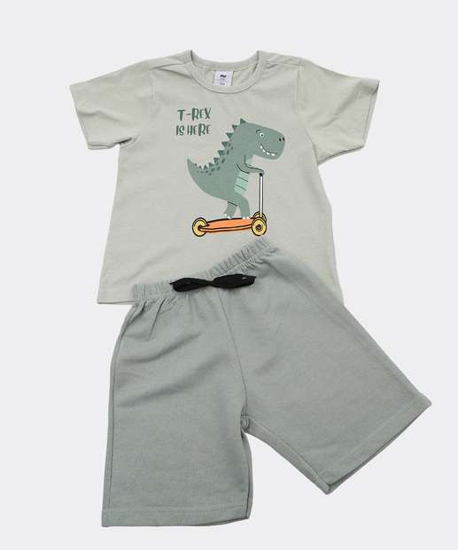 Image_Conjunto Infantil Estampa Dinossauro Tam 1 a 3 Verde