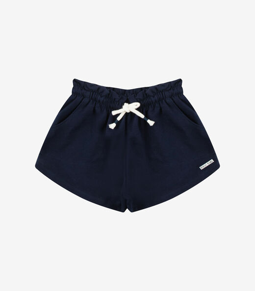 Shorts Feminino Moletom Rovi Kids Azul