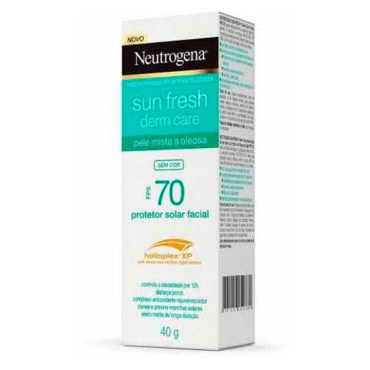 Image_Protetor Solar Facial Neutrogena Sun Fresh Derm Care Pele Clara Sem Cor Fps70 40