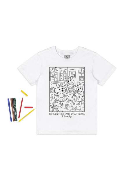 Camiseta Kit Canetinhas Pintar Quimby