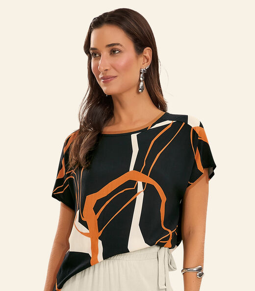 Blusa Feminina Viscose Khyara Rovitex Preto