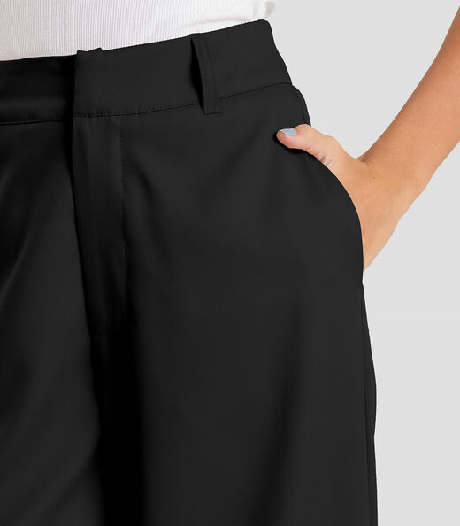 Calça Feminina Pantalona em Tecido Dianna Preto
