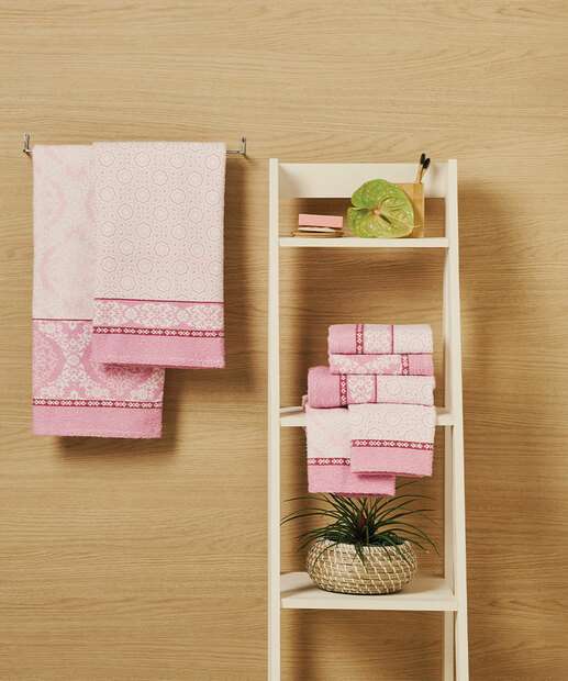 Jogo de Toalha Banho e Rosto Adorno Ele e Ela Lepper 4 Peças