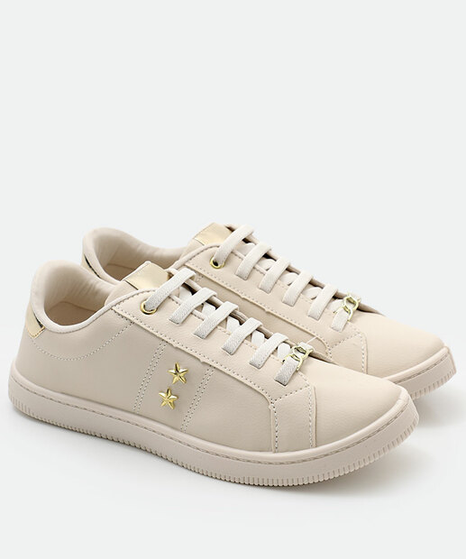 Tênis Casual Feminino Recorte Marisa Off White